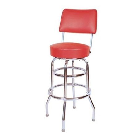 RICHARDSON SEATING CORP Richardson Seating Corp 1958RED 1958- 30 in. Floridian Swivel Bar Stool; Red;  - Chrome - Red 1958RED